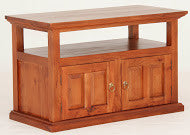 Bali TV Console 100cm Entertainment Unit Cupboard in Mahogany or Chocolate Color