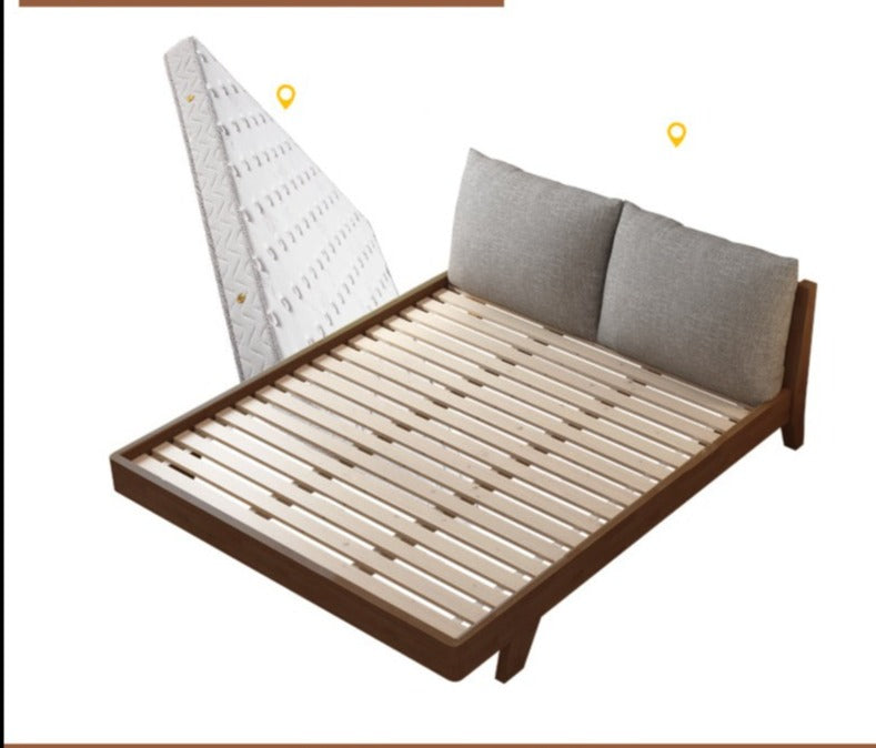 AMELIA Scandinavian Nordic Japanese Full Solid Wood Bed