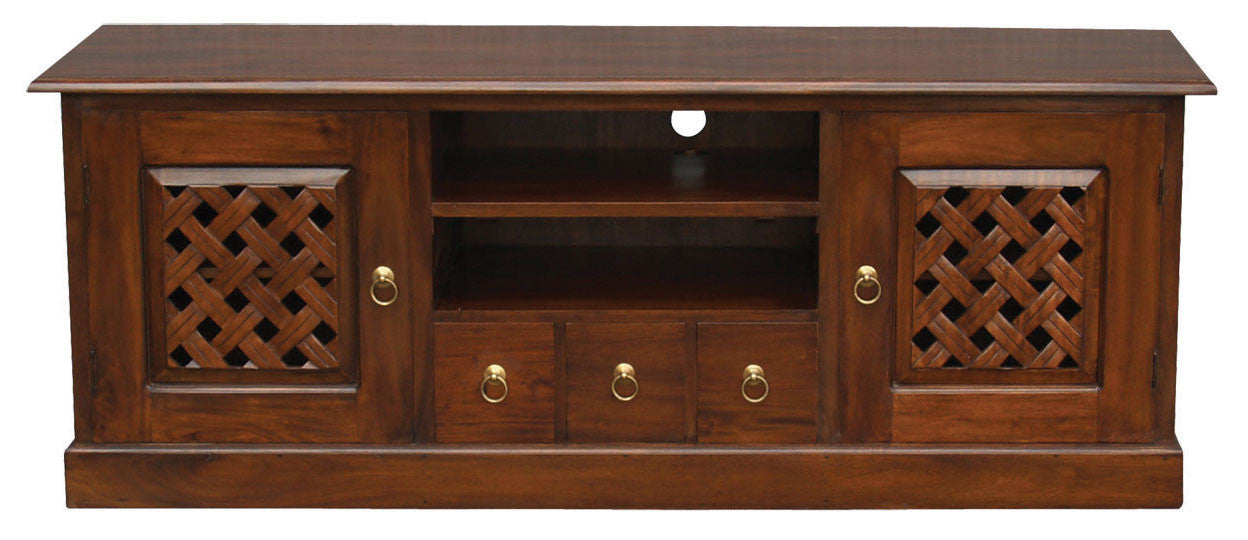 Florida Teak TV Console Carved-160cm-Entertainment-Unit-in-Mahogany-or-Chocolate-ATF388SB-203-CV