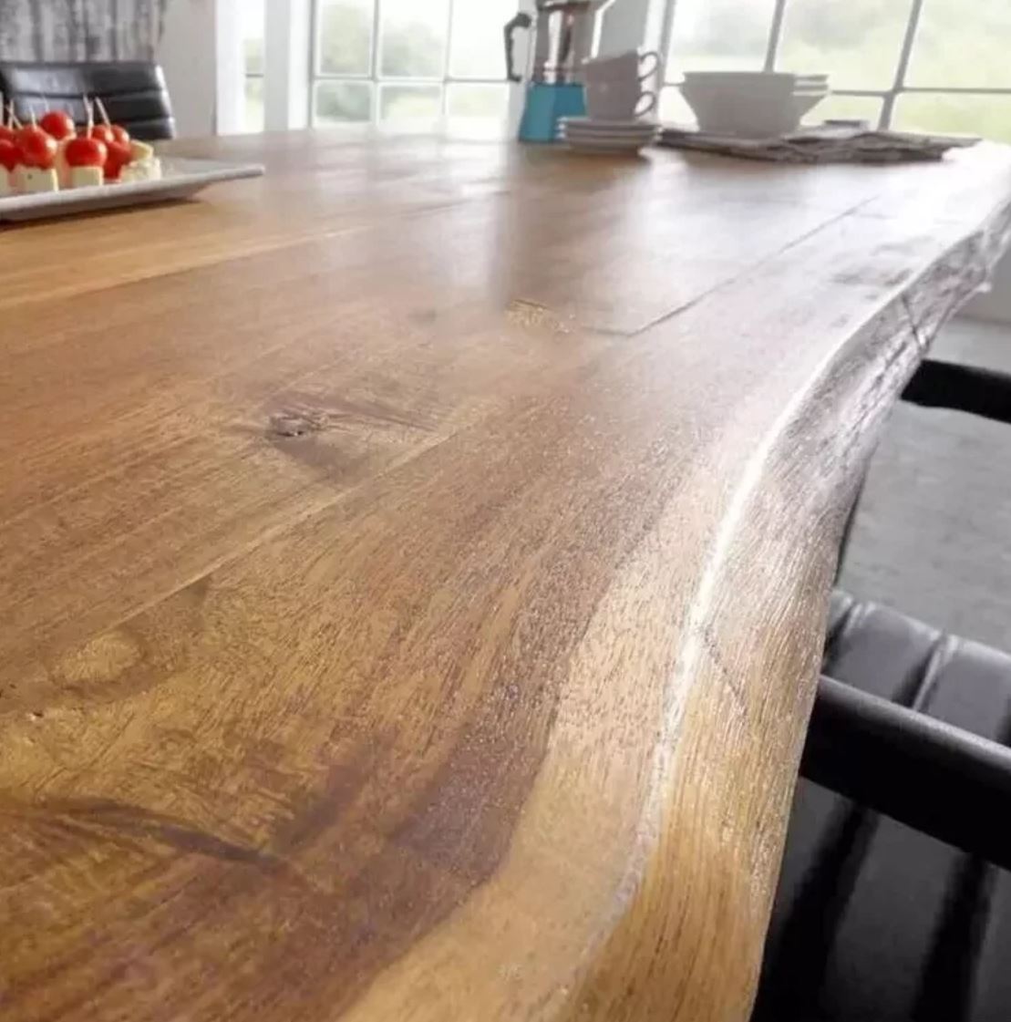 WAREHOUSE SALE AUBREY Modern Industrial Solid Wood Dining Table ( 4 Color Selection ) Special Price $499 - 899