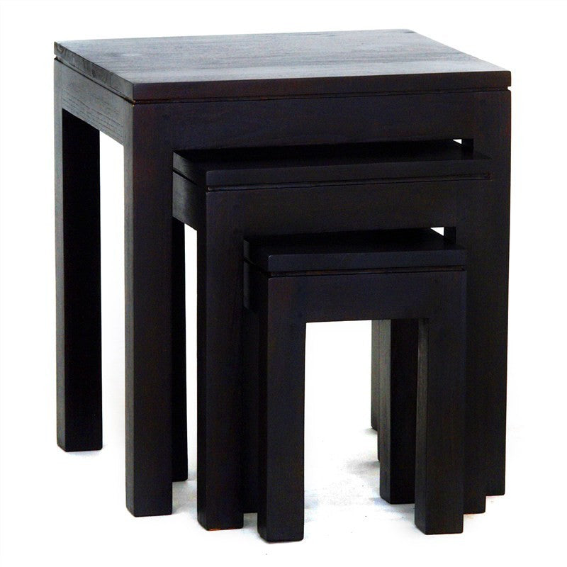 Los Angeles 3 Piece Solid Teak Timber Nested Table Set, Chocolate ATF388NT-300-TA-Set-of-3-C_1