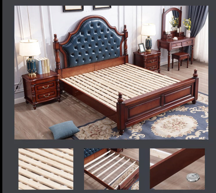 Lucy Boston Hilton Bed American Classic Solid Wood ( Select from 2 Size 2 Color )