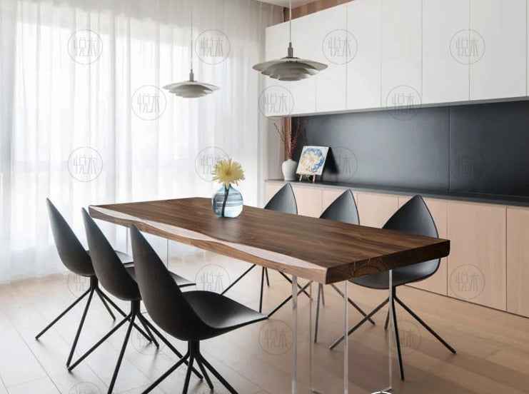 MAYA Dining Table Scandinavian Nordic Design Solid Wood ( Select from 4 Color, 10 Size )