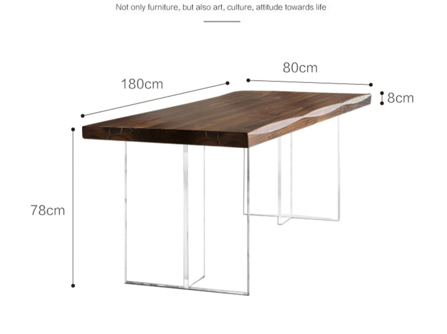 MAYA Dining Table Scandinavian Nordic Design Solid Wood ( Select from 4 Color, 10 Size )