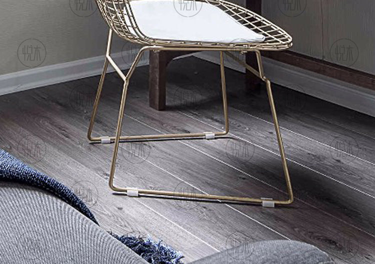 MICHAH Scandinavian Nordic Hollow Wire Chair Wrought Iron