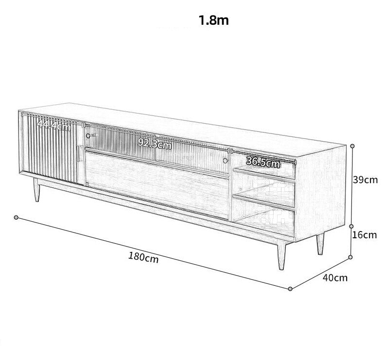 DANA SWEDEN Scandinavian TV Console Hardwood ( 3 Size 4 Colour )