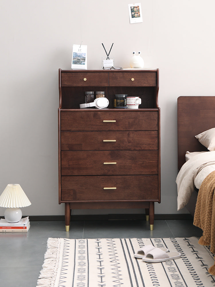 VERA SWEDEN Scandinavian Chest of Drawers American Hardwood Walnut Black White