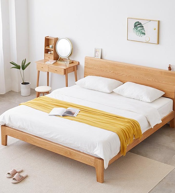 BRYSON Japanese Nordic Bed Solid Wood