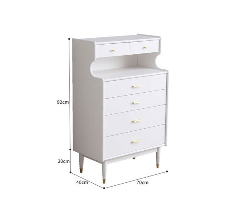 VERA SWEDEN Scandinavian Chest of Drawers American Hardwood Walnut Black White