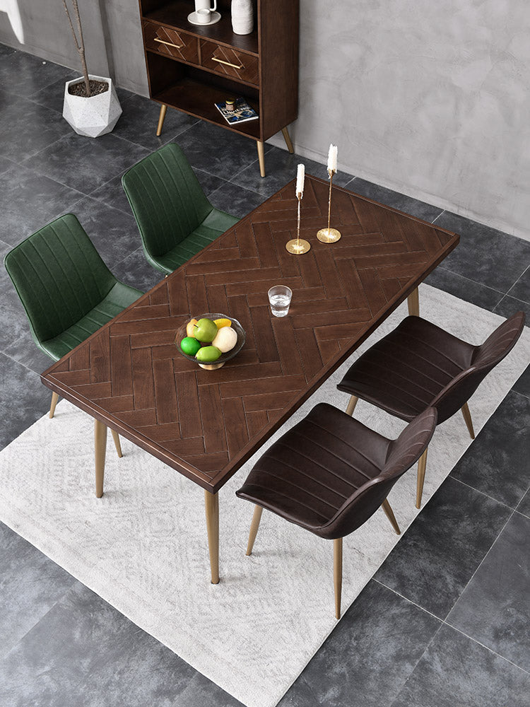 Nicolas CARLTON Herringbone Dining Table Designer Solid Wood