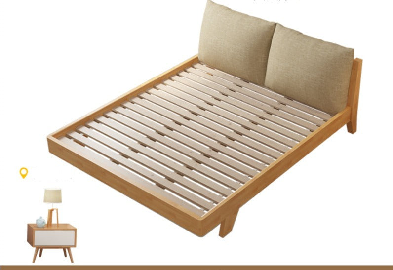 AMELIA Scandinavian Nordic Japanese Full Solid Wood Bed