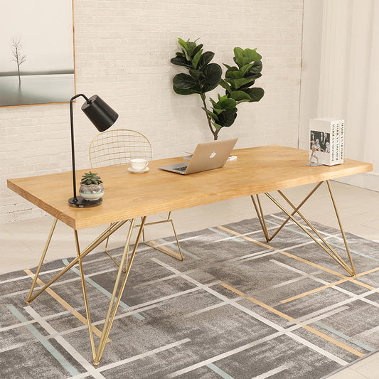 IAN Dining Table Live Edge Slab Modern Minimalist Design Nordic