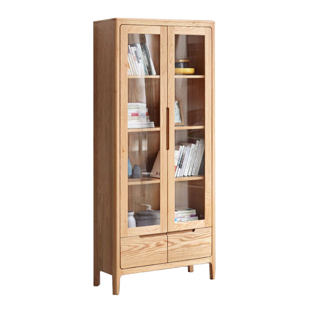 KAYDEN Scandinavian Nordic Glass Display Cabinet Bookcase