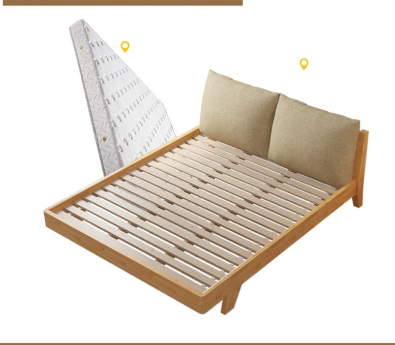 AMELIA Scandinavian Nordic Japanese Full Solid Wood Bed