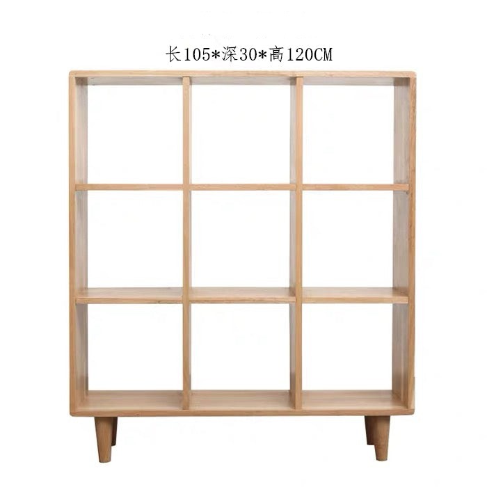 Madison Teak Bookcase Cube Nordic Solid Wood Bookshelf