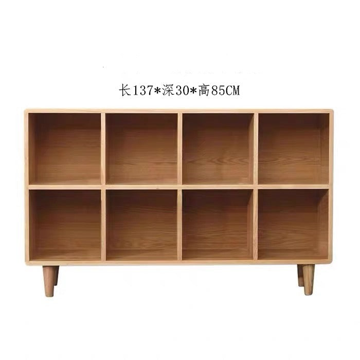 Madison Teak Bookcase Cube Nordic Solid Wood Bookshelf