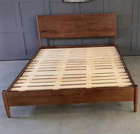 BETHANY HYATT Bed Japanese Nordic Style American Hardwood Oak ( 2 Size 2 Colour )