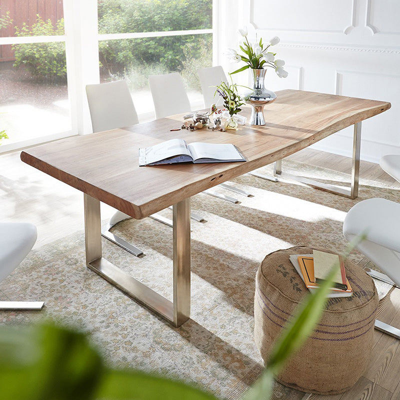 AUSTIN Loft Design Modern Solid Wood Slab Dining Table