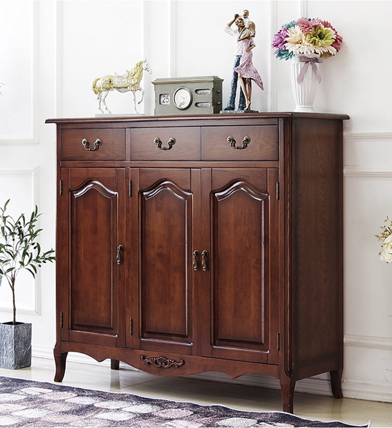 Elena New York Sheraton Buffet Cabinet Sideboard Solid Wood American Style ( Select from 6 Design Size )