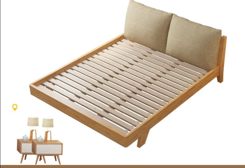 AMELIA Scandinavian Nordic Japanese Full Solid Wood Bed