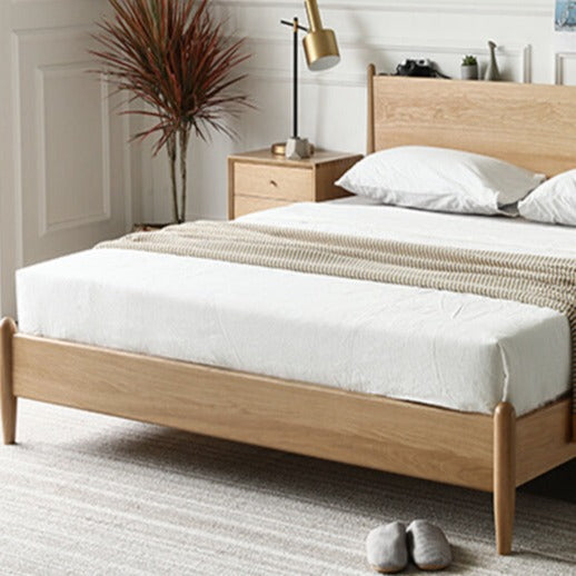 BETHANY HYATT Bed Japanese Nordic Style American Hardwood Oak ( 2 Size 2 Colour )