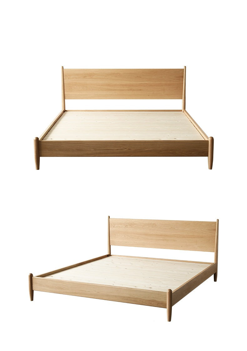 BETHANY HYATT Bed Japanese Nordic Style American Hardwood Oak ( 2 Size 2 Colour )