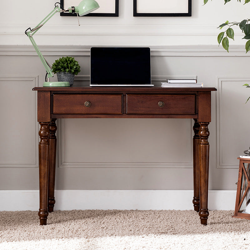 ABEL Writing Desk Solid Wood With Bookshelf Display