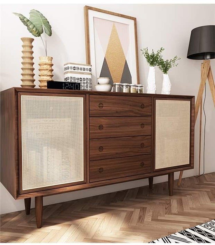 ALLISON Rattan Buffet Sideboard Cabinet ( Choice of 2 Color Natural / Walnut )