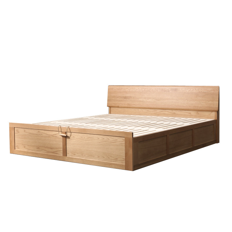 ROWAN MATEO Nordic Wooden Storage Bed Pure Solid Wood