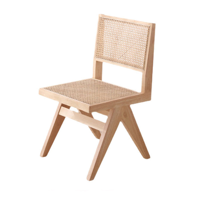 Rowan RITZ Chair Rattan with Armrest Nordic Solid Wood Walnut, Natural Color