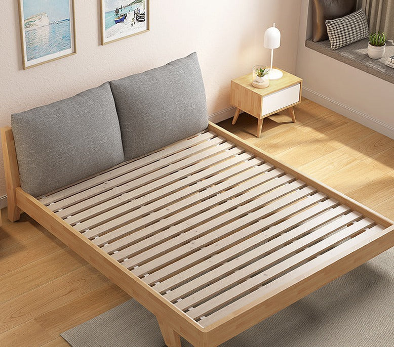 AMELIA Scandinavian Nordic Japanese Full Solid Wood Bed