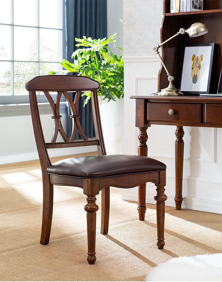 ABEL Writing Desk Solid Wood With Bookshelf Display