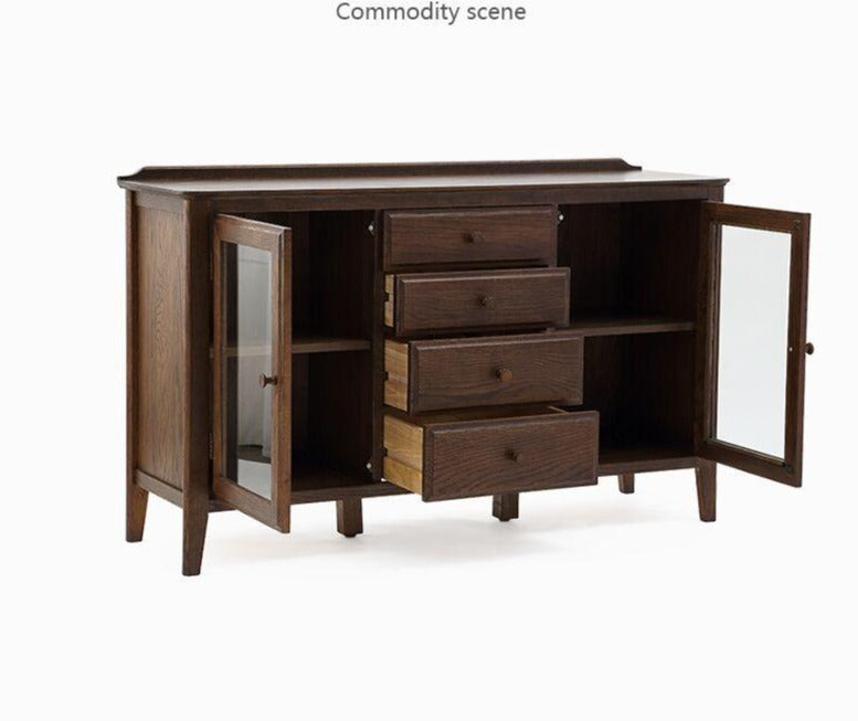 AKI All Solid Wood Sideboard Buffet American Design