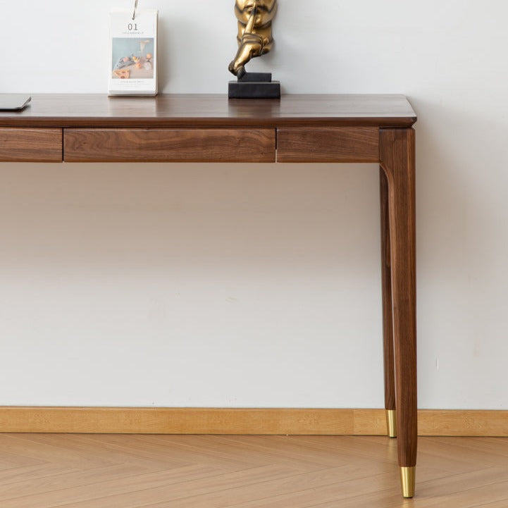 ALIVIA RITZ Modern Desk Console Table Solid Wood desk Natural / Walnut