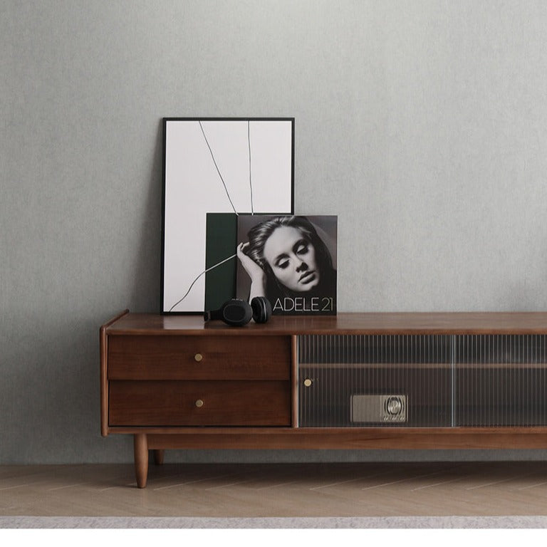 ANNE Scandinavian TV Console Audio-Visual Cabinet Solid Wood ( 4 Colours 3 Sizes )