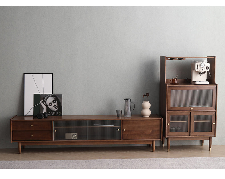 ANNE Scandinavian TV Console Audio-Visual Cabinet Solid Wood ( 4 Colours 3 Sizes )