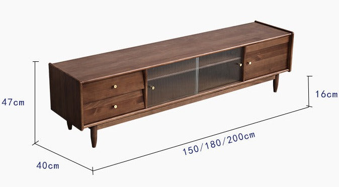 ANNE Scandinavian TV Console Audio-Visual Cabinet Solid Wood ( 4 Colours 3 Sizes )