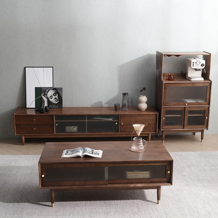 ANNE Scandinavian TV Console Audio-Visual Cabinet Solid Wood ( 4 Colours 3 Sizes )