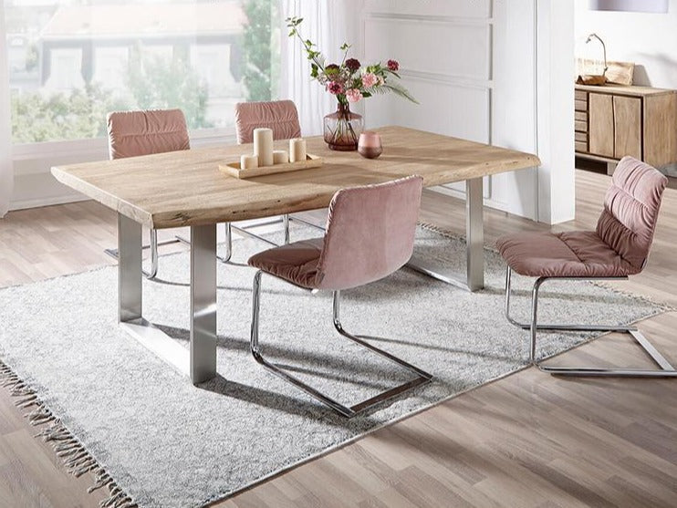 AUSTIN Loft Design Modern Solid Wood Slab Dining Table