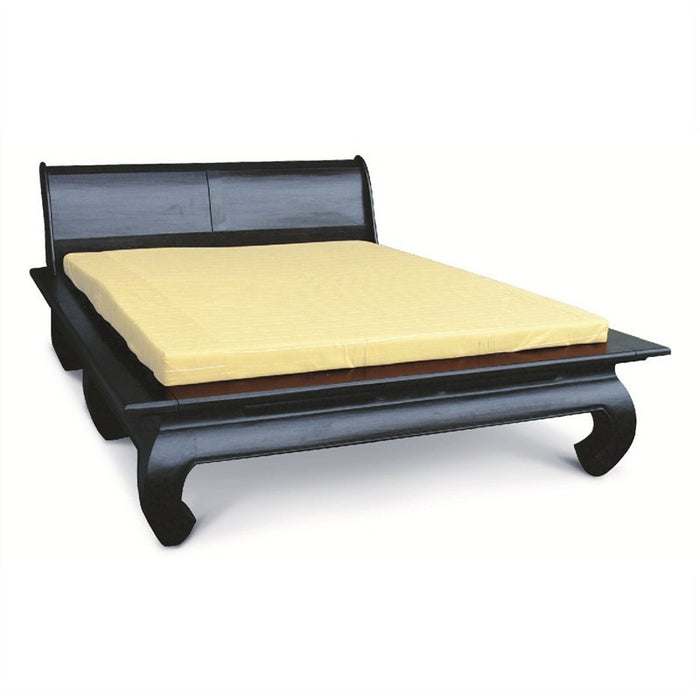 Balinese Solid Teak Timber Queen Size Opium Bed - Chocolate Colour ATF388BS-000-OL-QUEEN-C_1