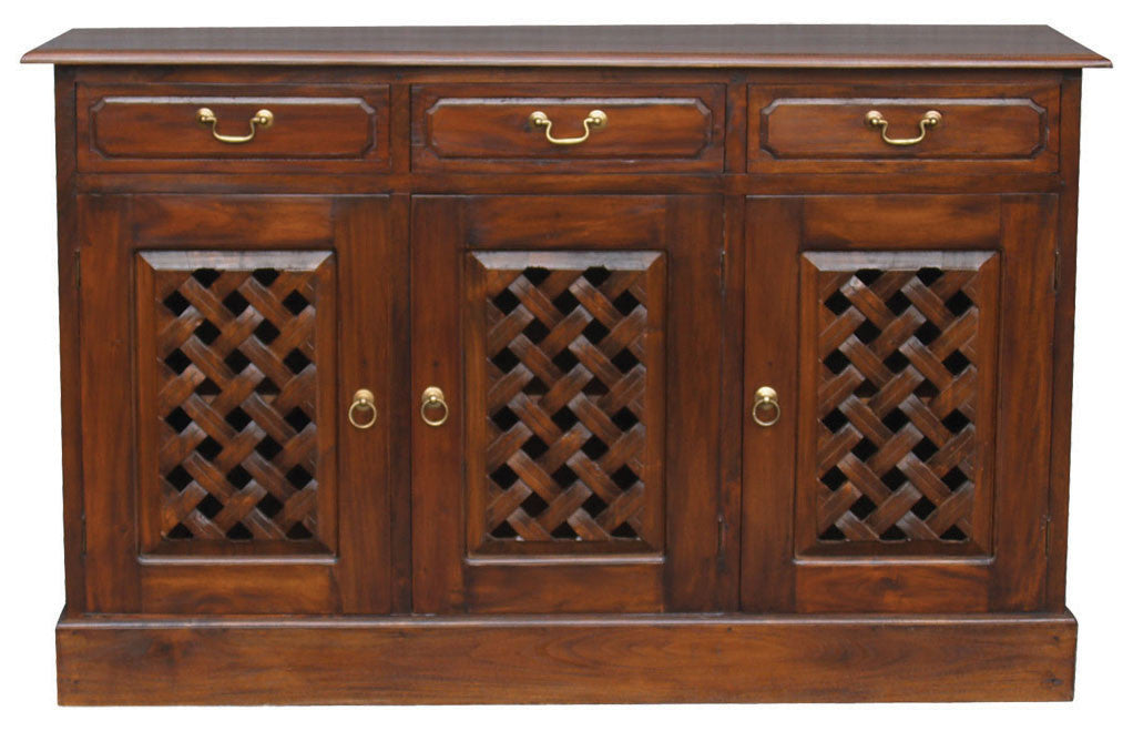 Florida 3-Carved-Door-3-Drawer-Teak Buffet-ATF388SB-303-CV