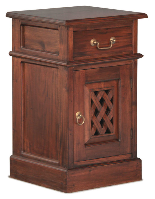 Florida Teak Bedside-Table-Carved-Design-ATF388BS-101-CV