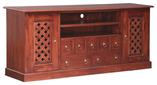 Florida Teak TV Console-190cm-Entertainment-Unit-in-Mahogany-or-Chocolate-ATF388SB-207-CV