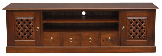 Florida Teak TV Console -200cm-Entertainment-Unit-in-Mahogany-or-Chocolate-ATF388SB-204-CV