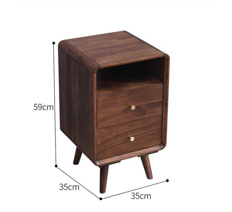 JAMES Nordic Solid Wood Bedside Cabinet Bedroom Style 35cm