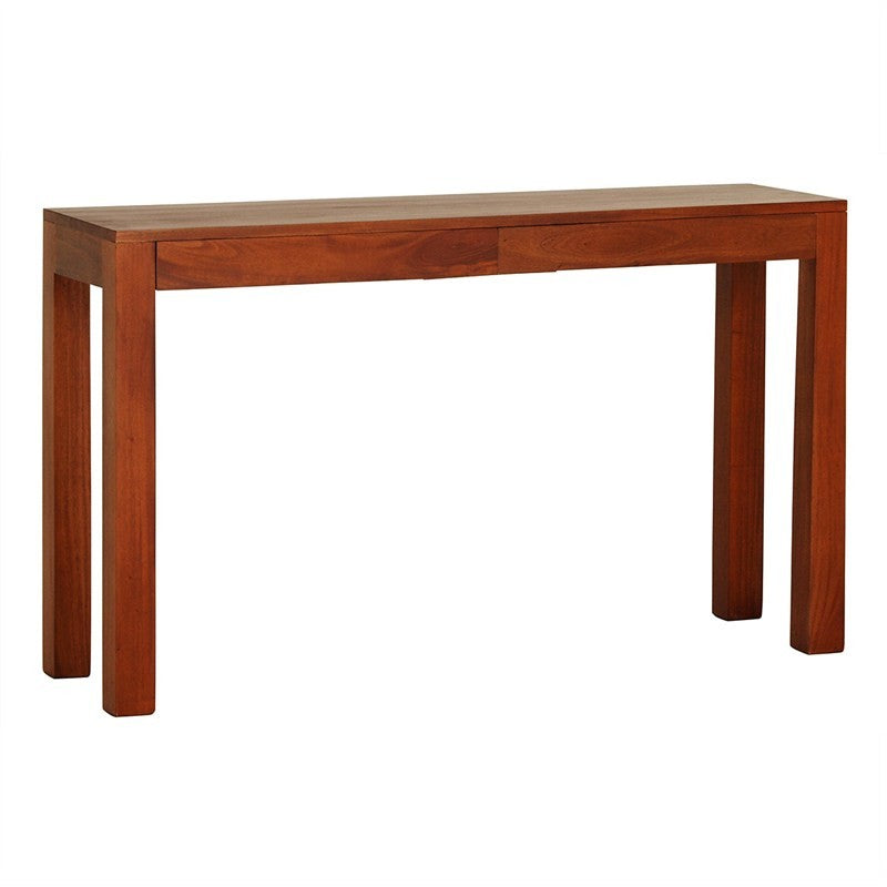 Los Angeles Solid Teak Timber 2 Drawer 130cm Sofa Table - Light Pecan ATF388ST-002-TA-LP_1