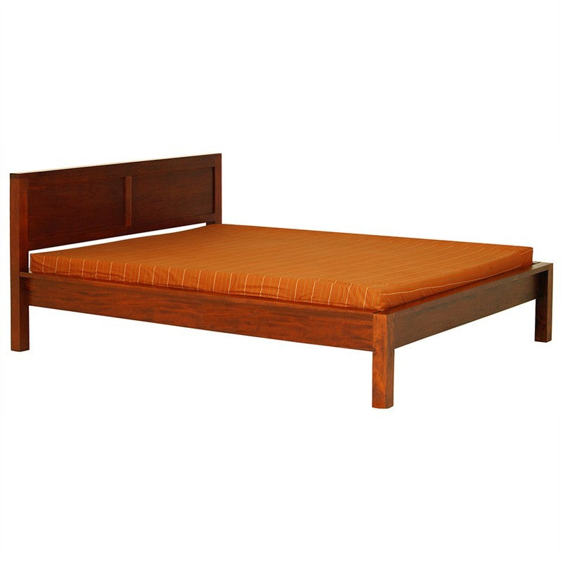 Los Angeles Solid Teak Timber Queen Bed - Light Pecan ATF388BS-000-TA-QS-LP_1