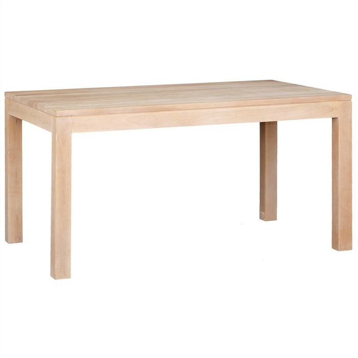 Los Angles Solid Teak Timber Dining Table, 150cm, White Was ATF388DT-150-90-TA-WS_1