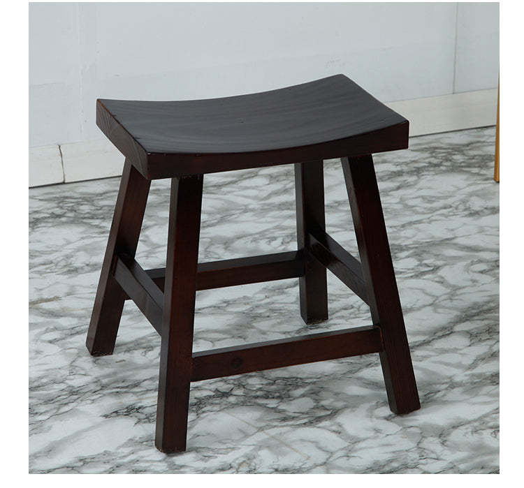 Luca High Bar Stool Solid Wood Saddle High Chair Cafe BR 067 WD