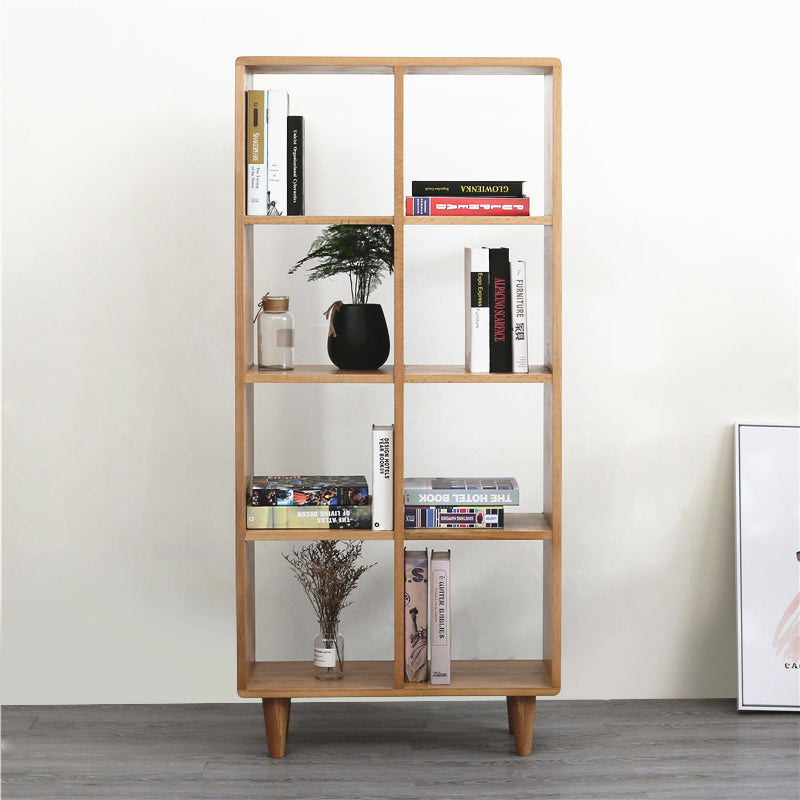 Madison Teak Bookcase Cube Nordic Solid Wood Bookshelf